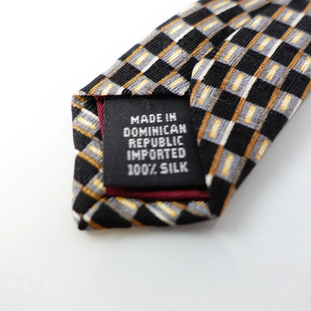 JOHN HENRY Neck Tie Mens Black Brown Short Designer Suit Art Classic Dark SKINNY